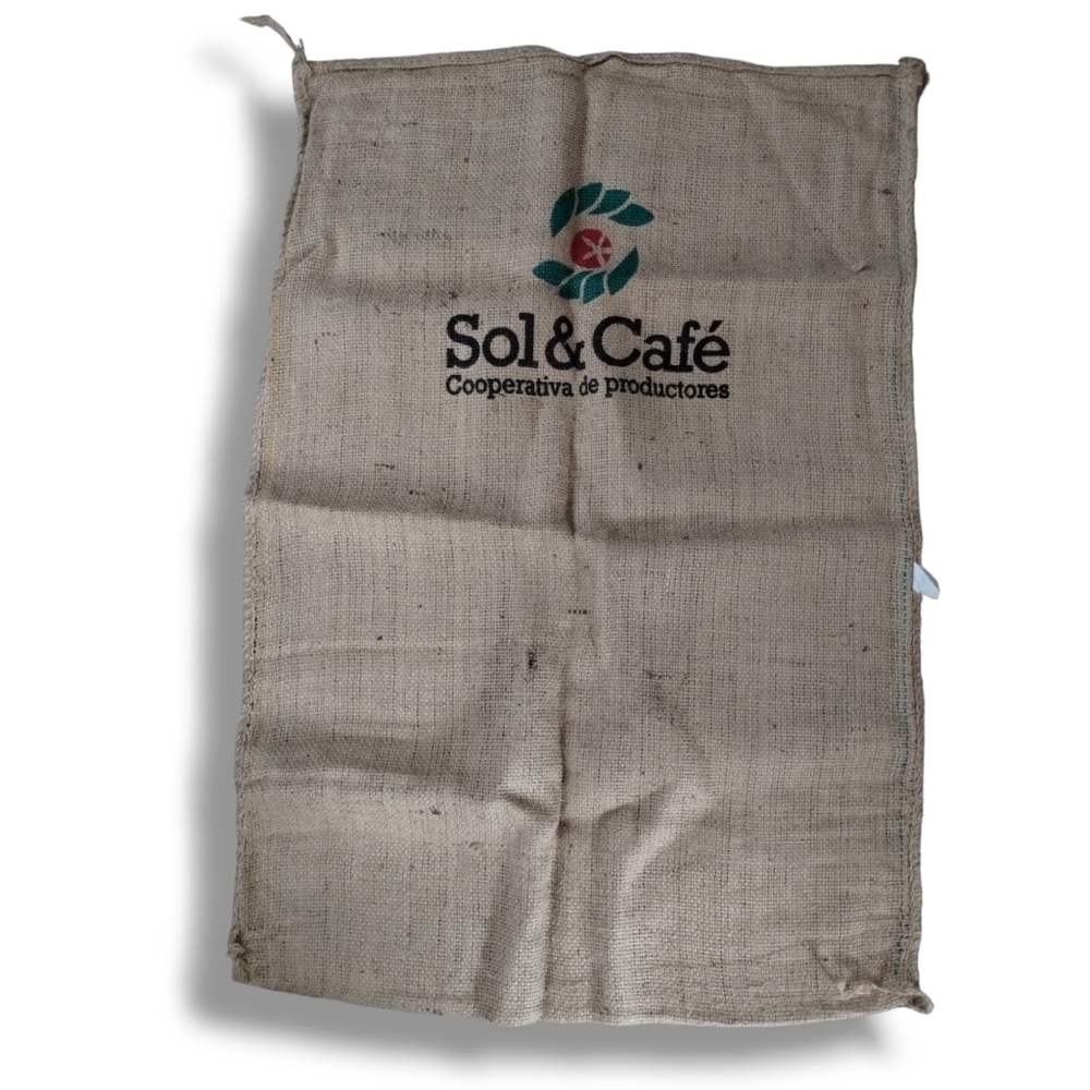 Authentic Peruvian Burlap Coffee Bag - 150 lb Sol & Café